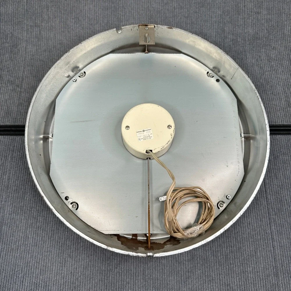 Vintage Electric Wall Clock Model 2012 Brown Industrial Metal Made in USA